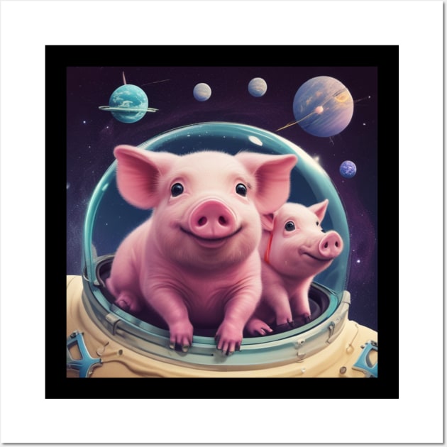 pigs in space Wall Art by Thnw